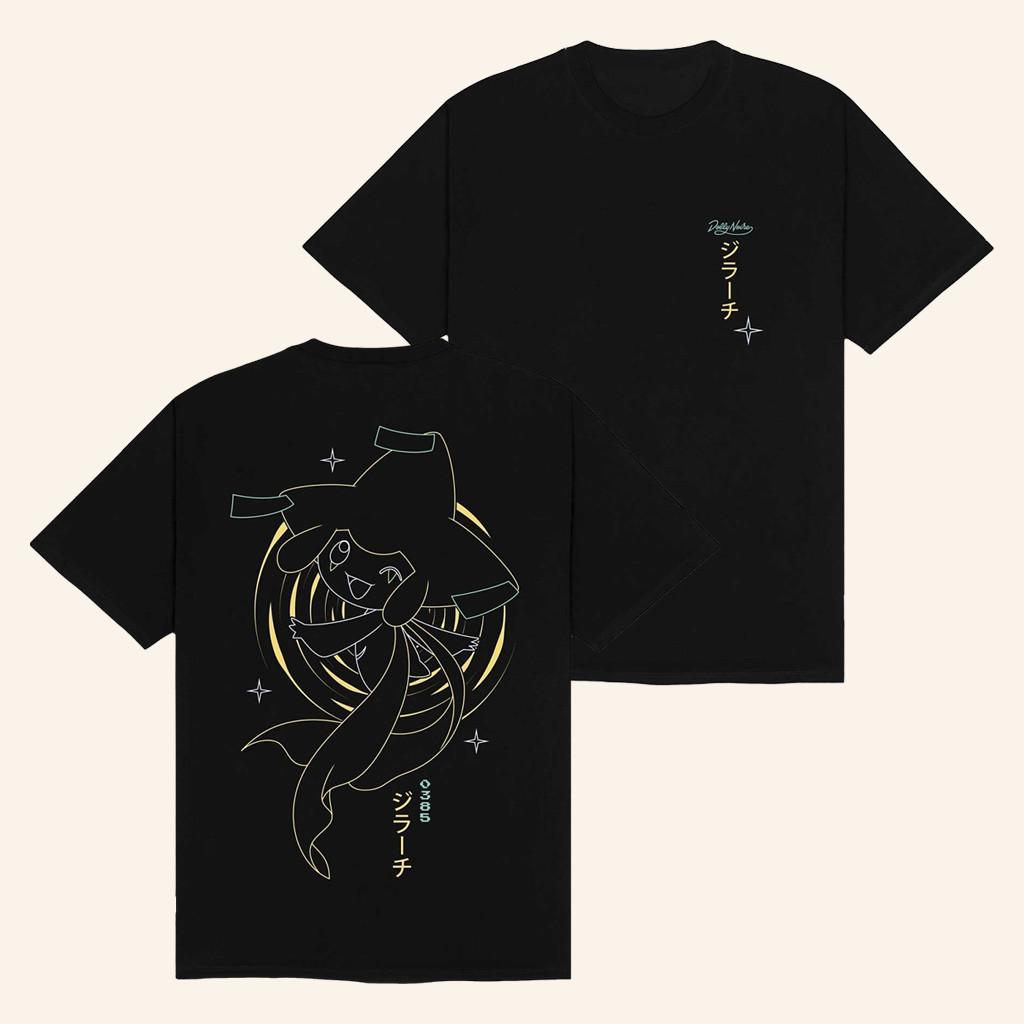 Pokemon Merch Pokemon x Dolly Noire Jirachi Black T-Shirt Christmas Gifts For Husband Pokemon Merch Pokemon x Dolly Noire Jirachi Black T-Shirt Christmas Gifts For Husband