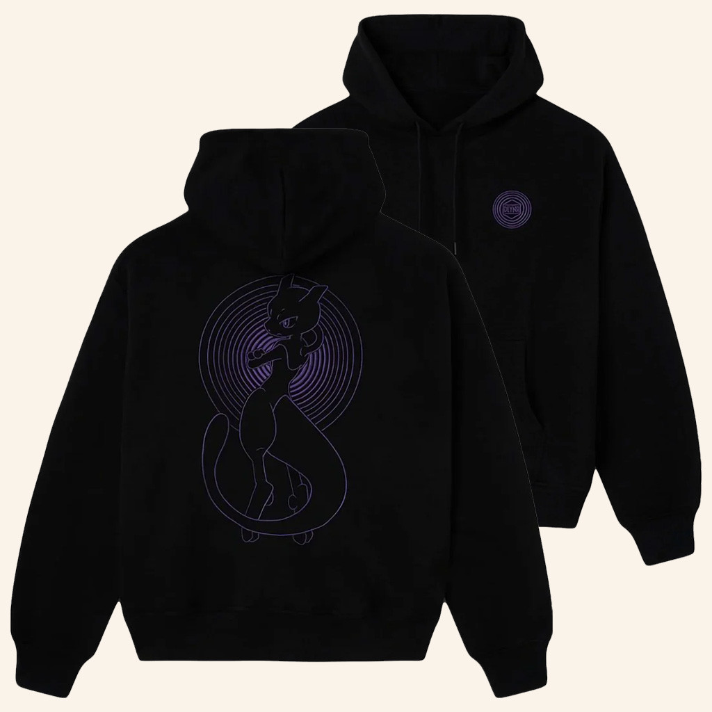 Pokemon Merch Pokemon X Dolly Noire MewTwo Black Hoodie Pokemon Fan Gift Ideas Pokemon Merch Pokemon X Dolly Noire MewTwo Black Hoodie Pokemon Fan Gift Ideas
