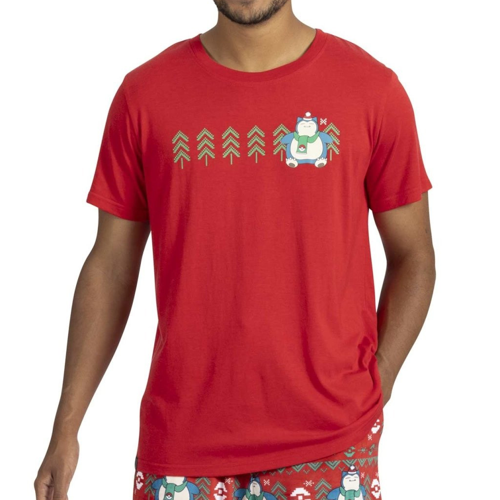 Pokemon Merch Snorlax Restful In Red T-Shirt Christmas Gifts For Brother