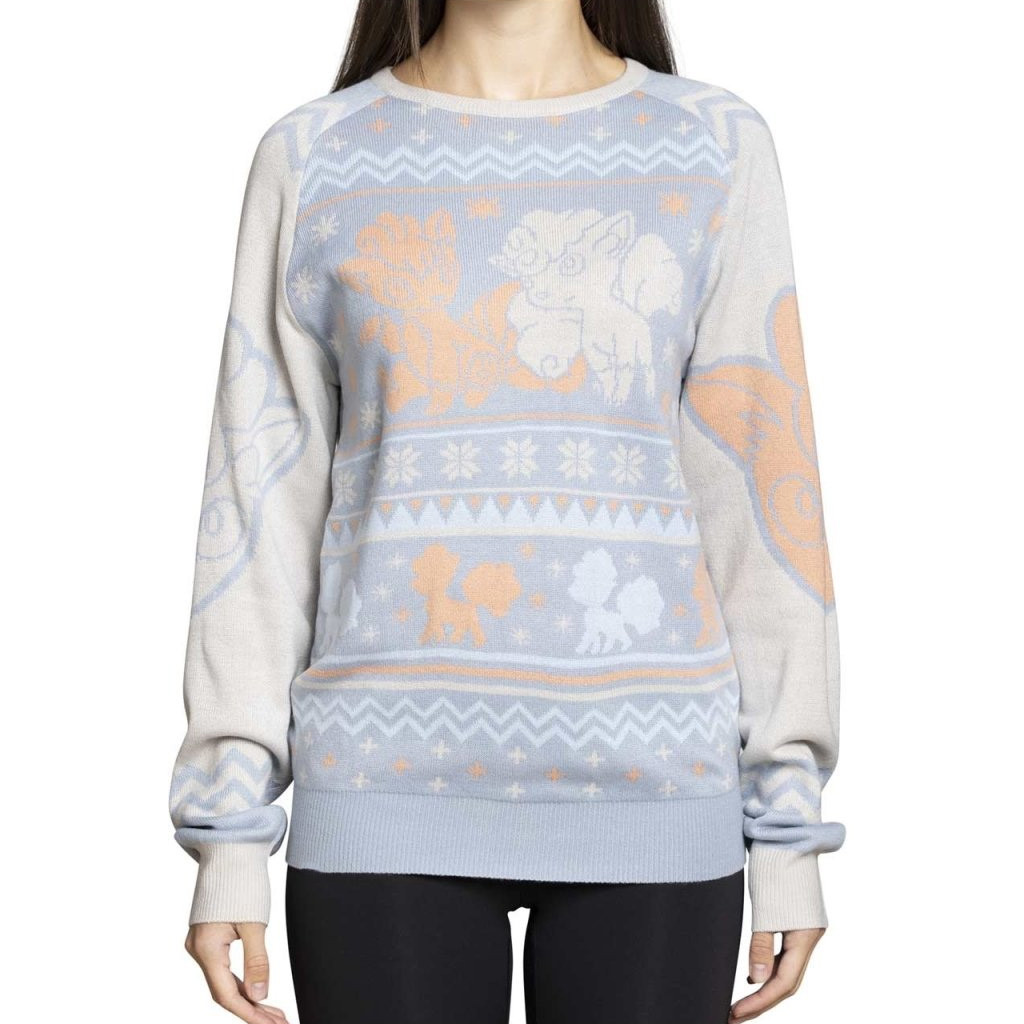 Pokemon Merch Vulpix And Alolan Vulpix Snowflake Sweater Xmas Gifts For Her Pokemon Merch Vulpix And Alolan Vulpix Snowflake Sweater Xmas Gifts For Her