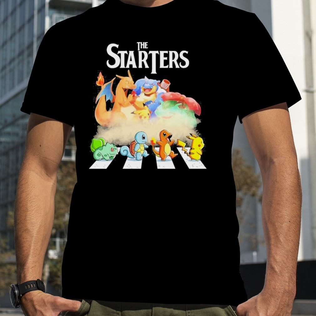 Pokemon Walking Down The Street T-Shirt The Starters Pokemon Shirt Fan Gift