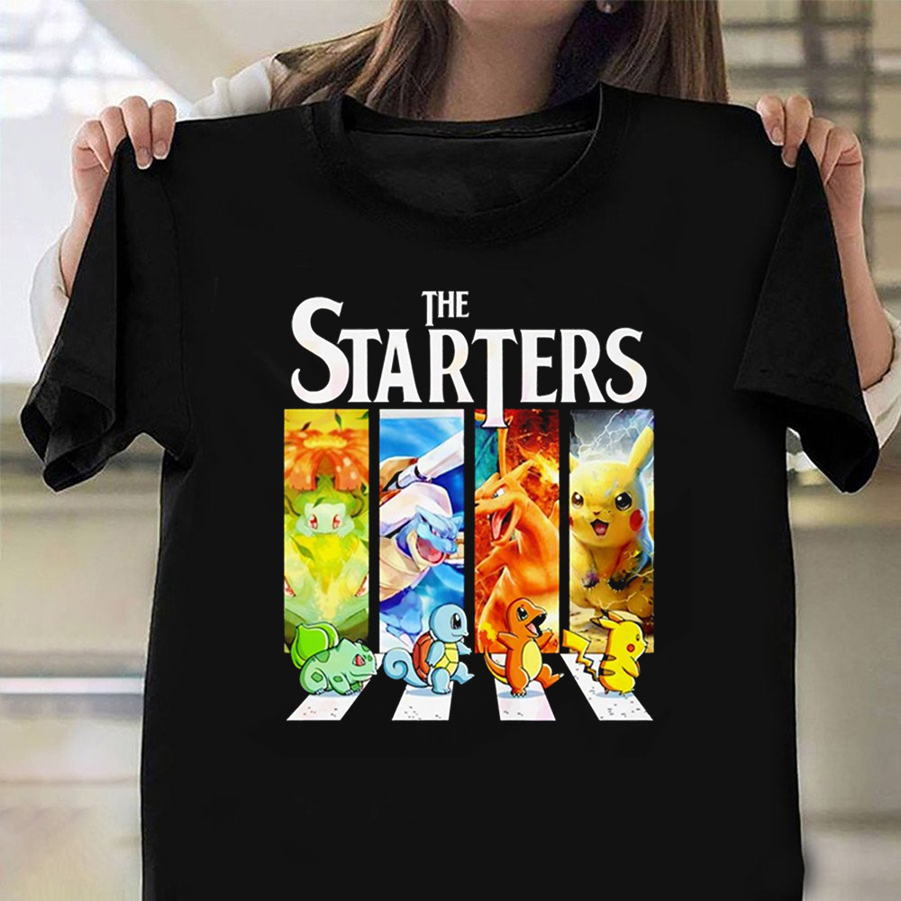 Pokemon Walking Down The Street T-Shirt The Starters Pokemon Shirt Gift For Fan
