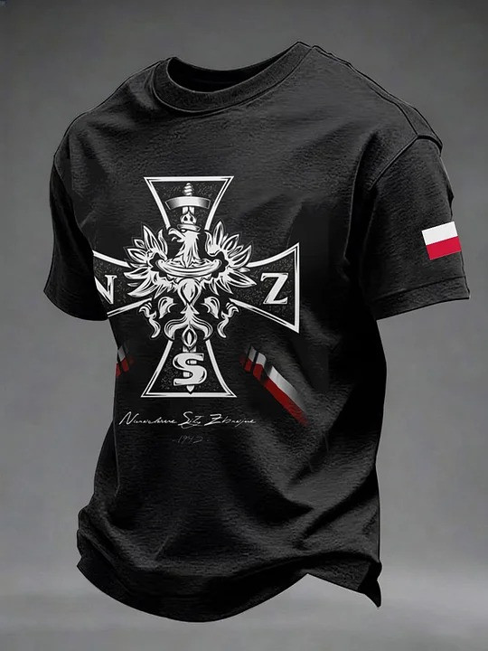 Poland NSZ Eagle Symbol T-Shirt Polish Armed Forces Heritage Patriot Apparel Best Gift For Poland Fans