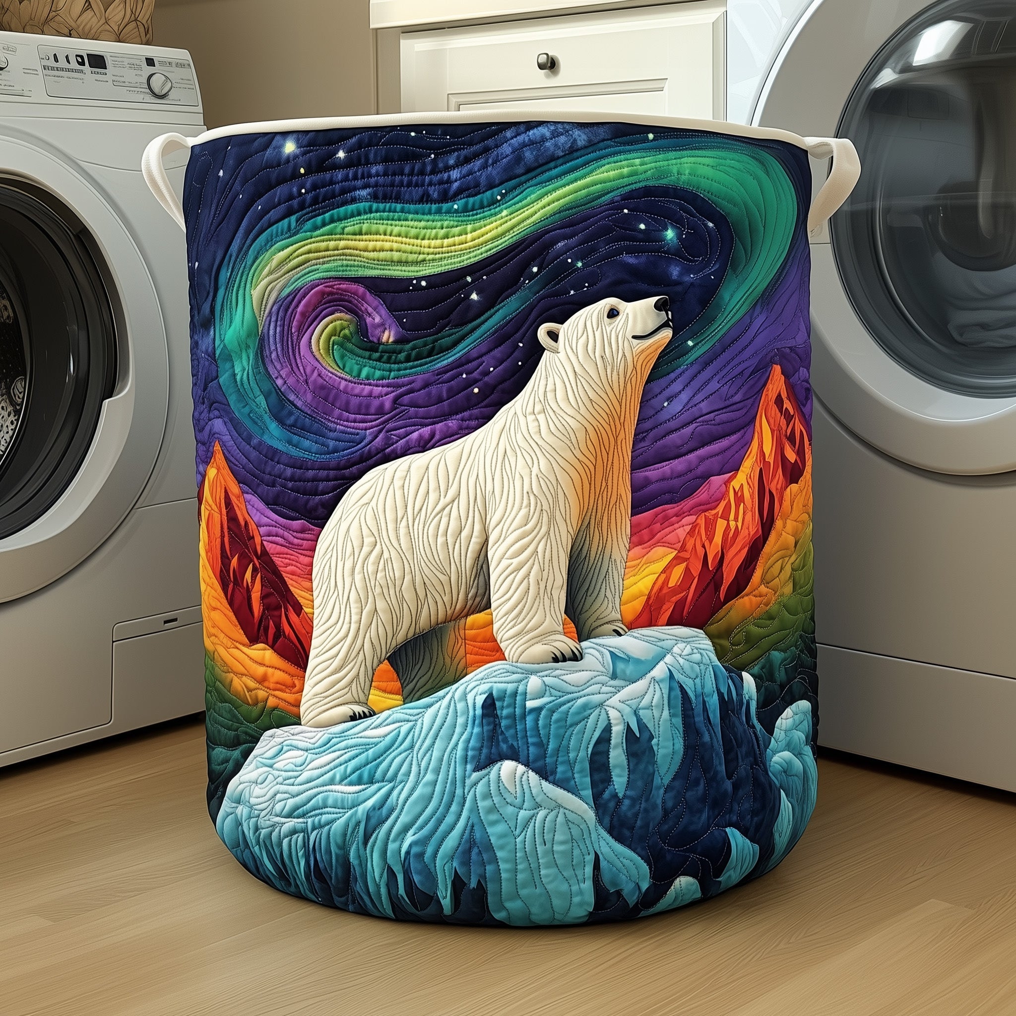 Polar Bear Quilted Laundry Basket Spring Merch Pick