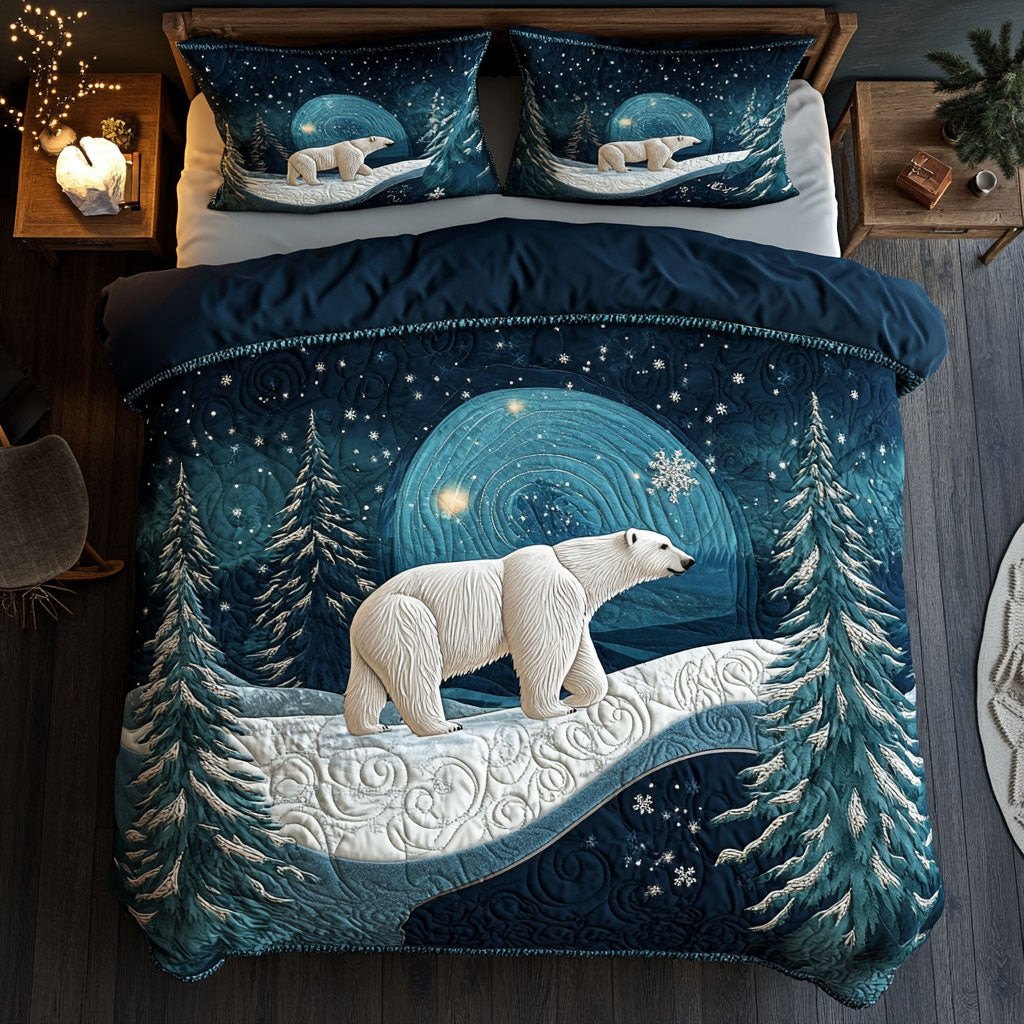 Polar Bear Winter Bedding Set Perfect Gift For Friends and Family on Christmas Day