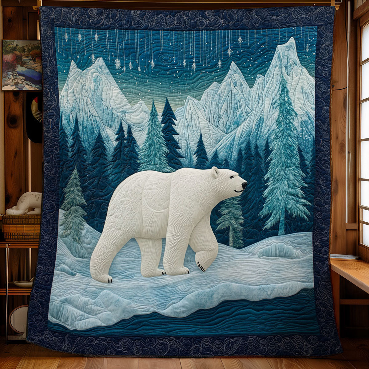 Polar Majesty Quilt Blanket Perfect Gift For Friends and Family on Christmas Day