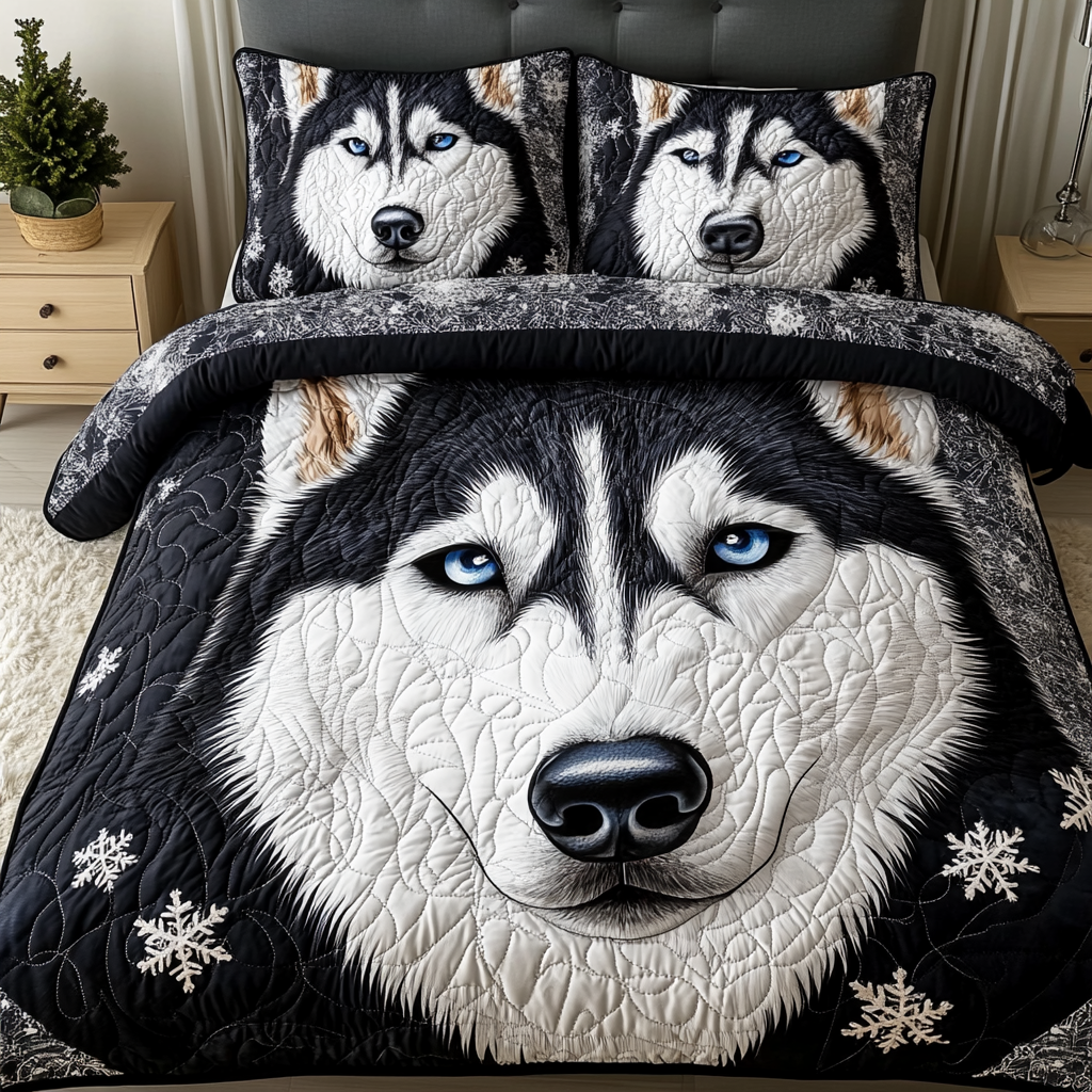 Polar Night Quilted Bedding Set Special Home Gift Idea for Comfortable Living