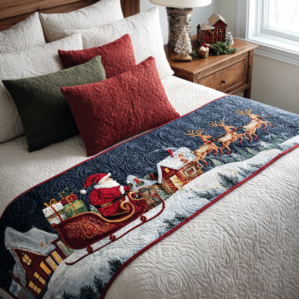 Polar Skids Quilted Bed Runner Christmas Decorations Secret Santa Gift Ideas
