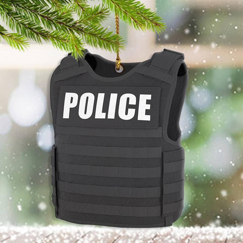 Police Bulletproof Vest Ornament Pride Christmas Ornaments Gifts For Police Officers