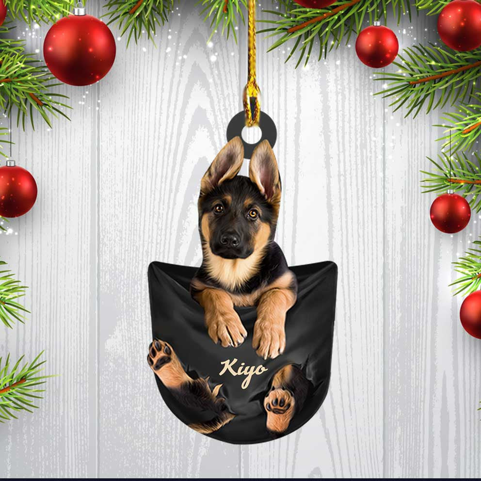 Police German Shepherd Police Dog Custom Shaped Acrylic Ornament for Him
