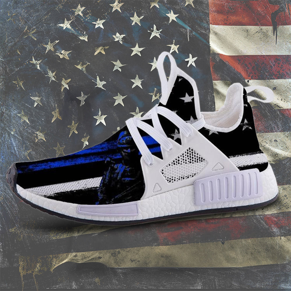 Police Swat Thin Blue Line Shoes Support Law Enforcement Patriotic Sneakers Gifts For Police Police Swat Thin Blue Line Shoes Support Law Enforcement Patriotic Sneakers Gifts For Police