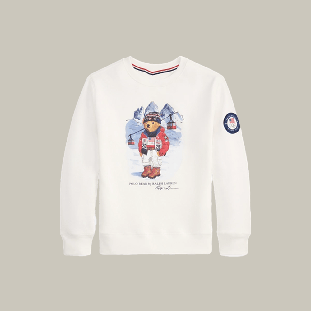 Polo Bear Milano Cortina 2026 Olympic Sweatshirt Olympics 2026 Clothing Line Fan Gear