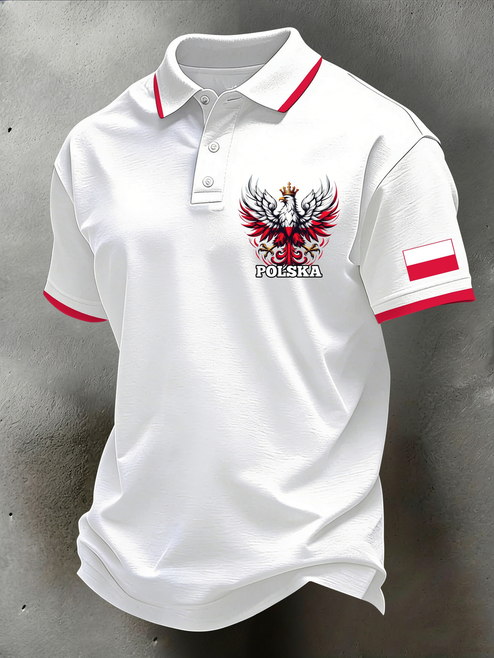 Polska Eagle Polo Shirt Polish Heritage Pride USA Fan Gear Patriotic Best Gift For Polish Americans