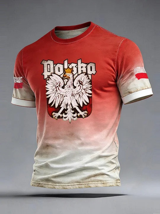 Polska Eagle Vintage T-Shirt Polish Heritage Retro Apparel Patriotic Fan Gift For Polish Americans