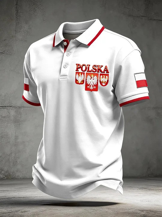 Polska Poland Dual Eagle Polo Shirt Polish Heritage Pride Apparel Patriotic Best Gift For Poland Fans