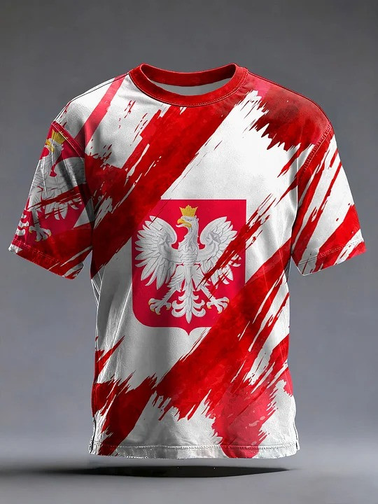 Polska Poland Eagle Crest T-Shirt Polish Heritage National Fan Apparel Patriotic Best Gift For Poles