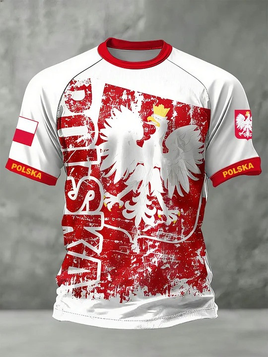 Polska Poland Eagle Fan T-Shirt Polish National Team Heritage Shirt Patriotic Gift For Polish Americans