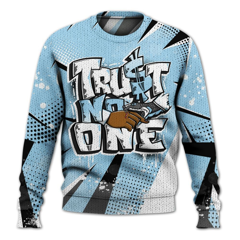 Poly Trust No One Dripping Knitted Sweater Gift For New Boyfriend