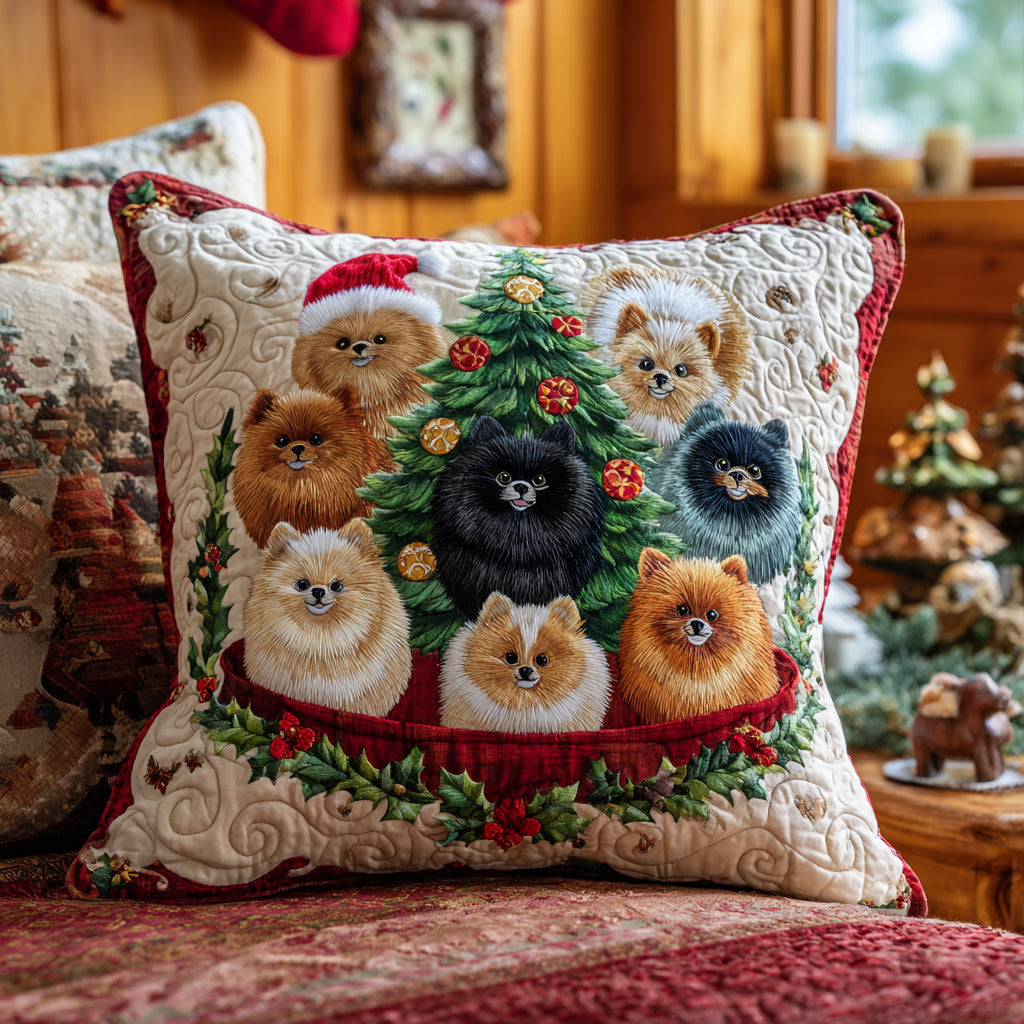 Pom Candlelight Glow Quilted Pillow Case Christmas Cushion Covers Best Gifts For Mother In Law