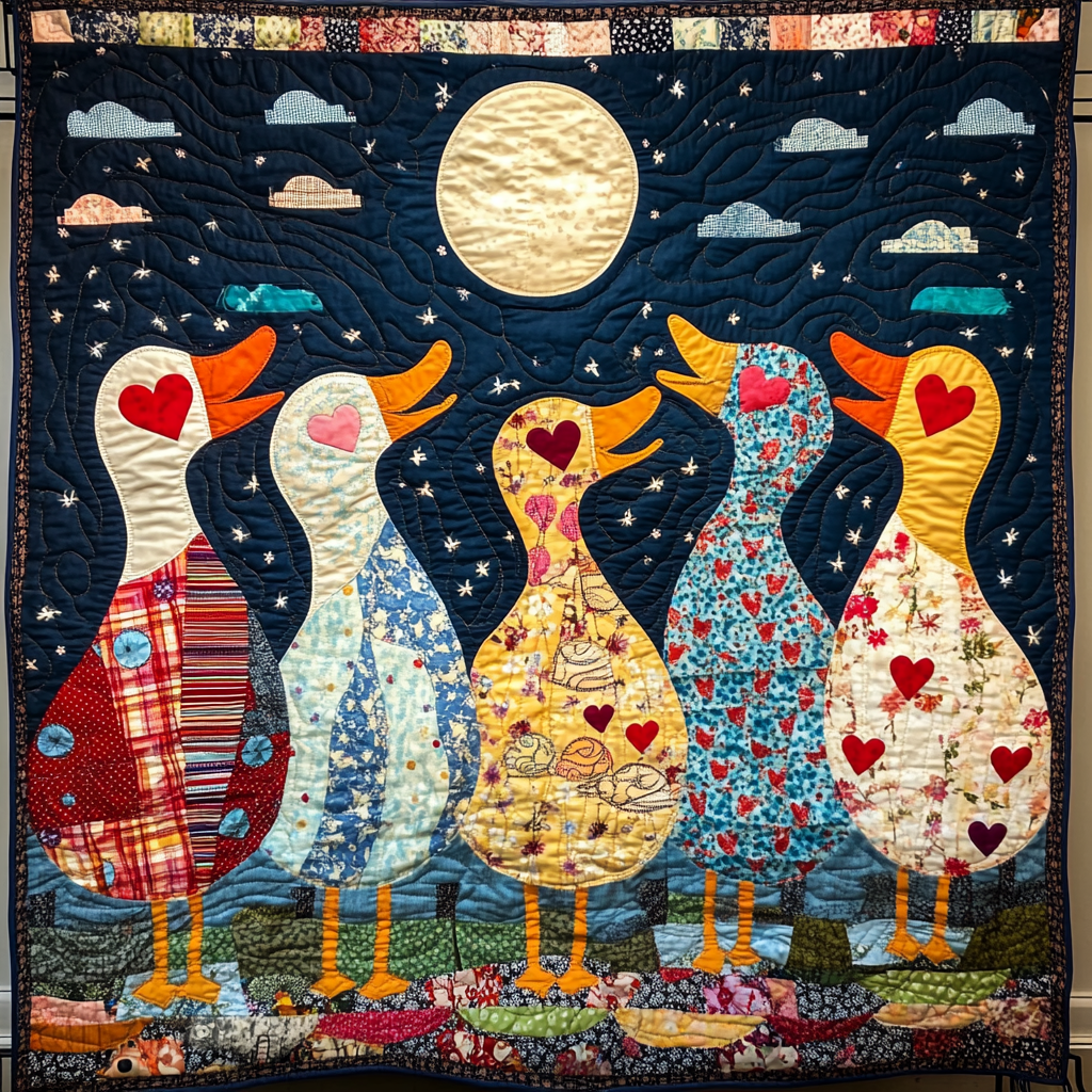 Pond Parade Quilted Blanket Farm Animal Blanket