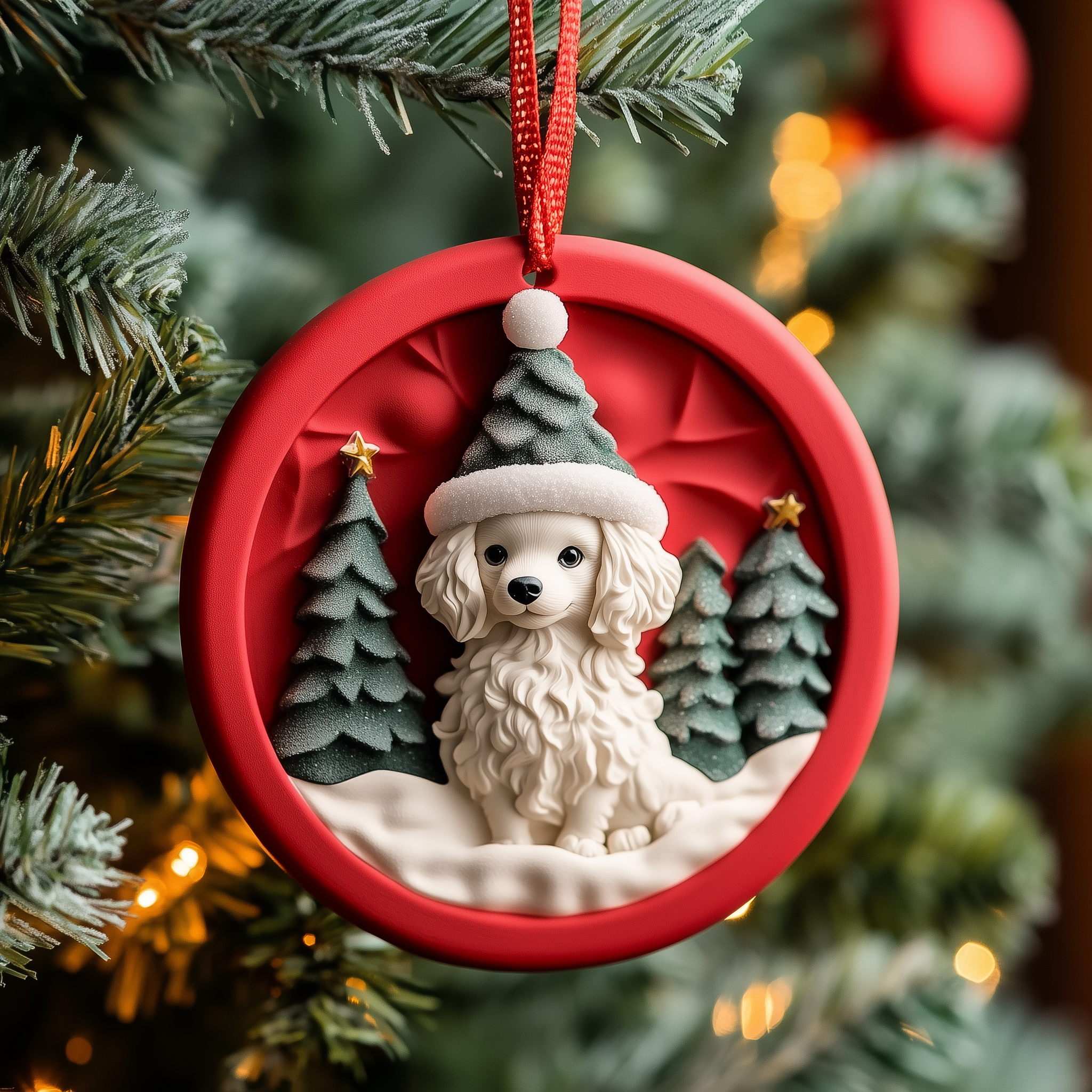 Poodle Acrylic Ornament Christmas Ornament for Grandma