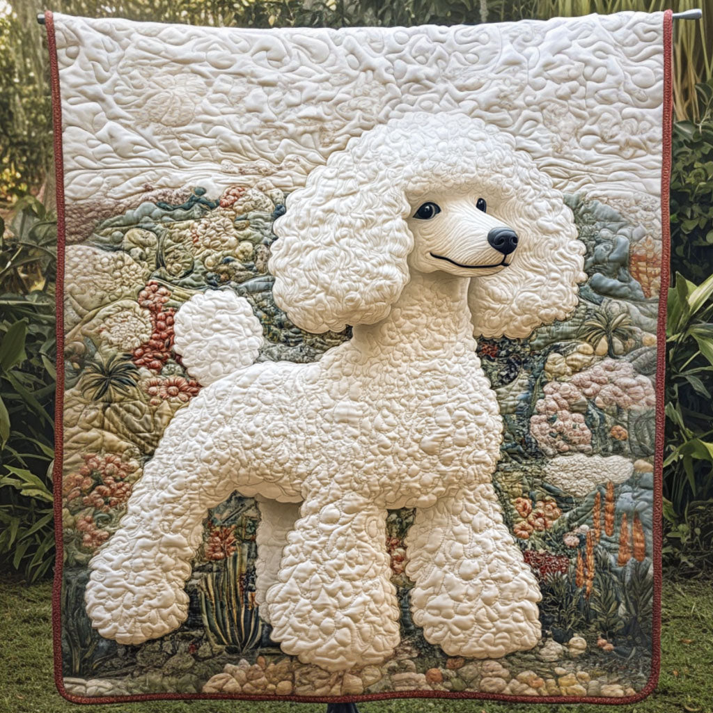 Poodle Bloom Quilted Blanket Bedroom Decor Christmas Poodle Themed Gifts