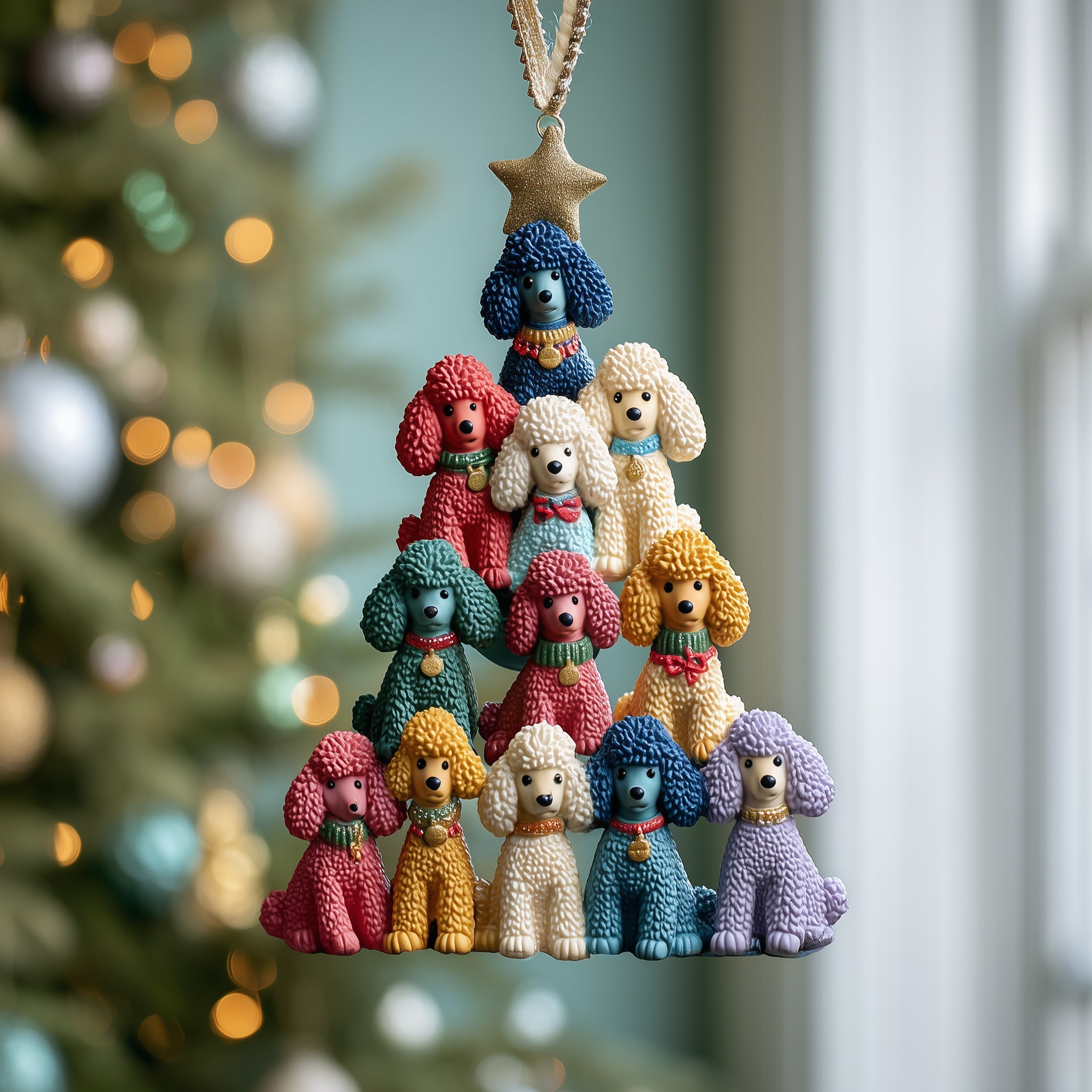 Poodle Charm Acrylic Ornament Christmas Ornament for Mom