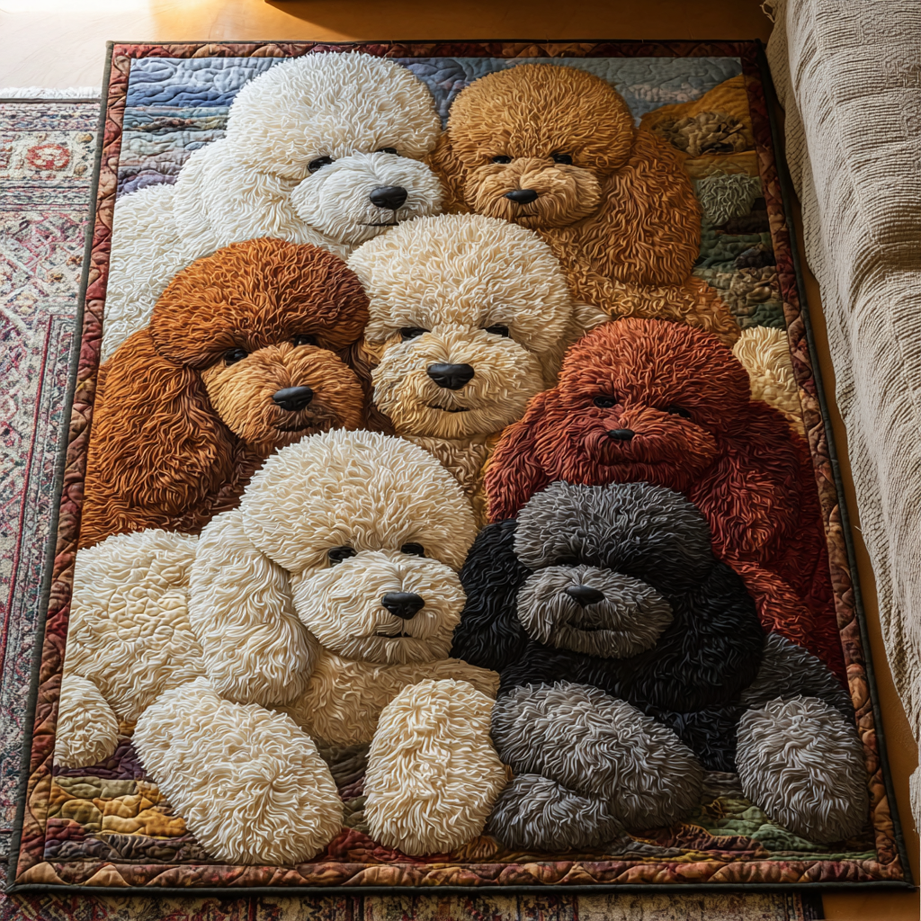 Poodle Charm Area Rug  Floor Rugs Xmas Gifts For Cousins