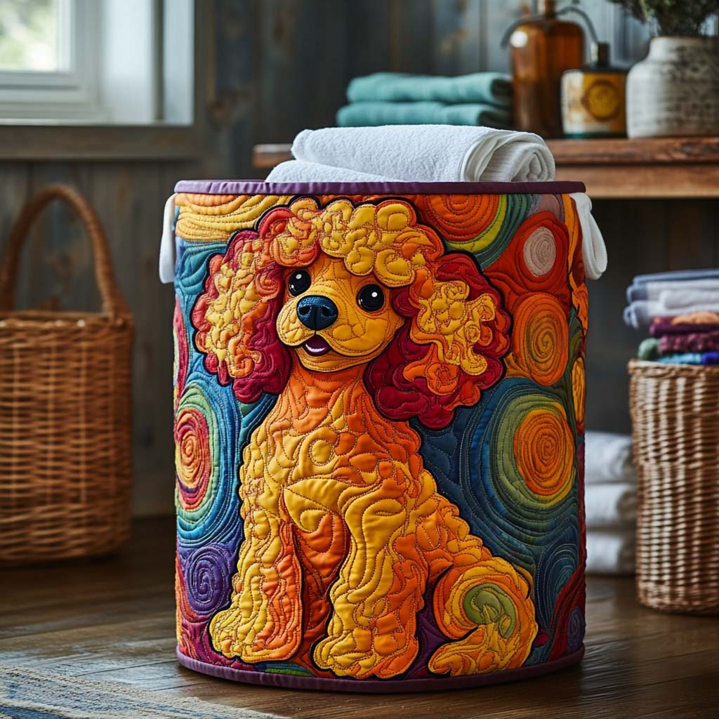 Poodle Pop Quilted Laundry Basket Fall Merch Pick