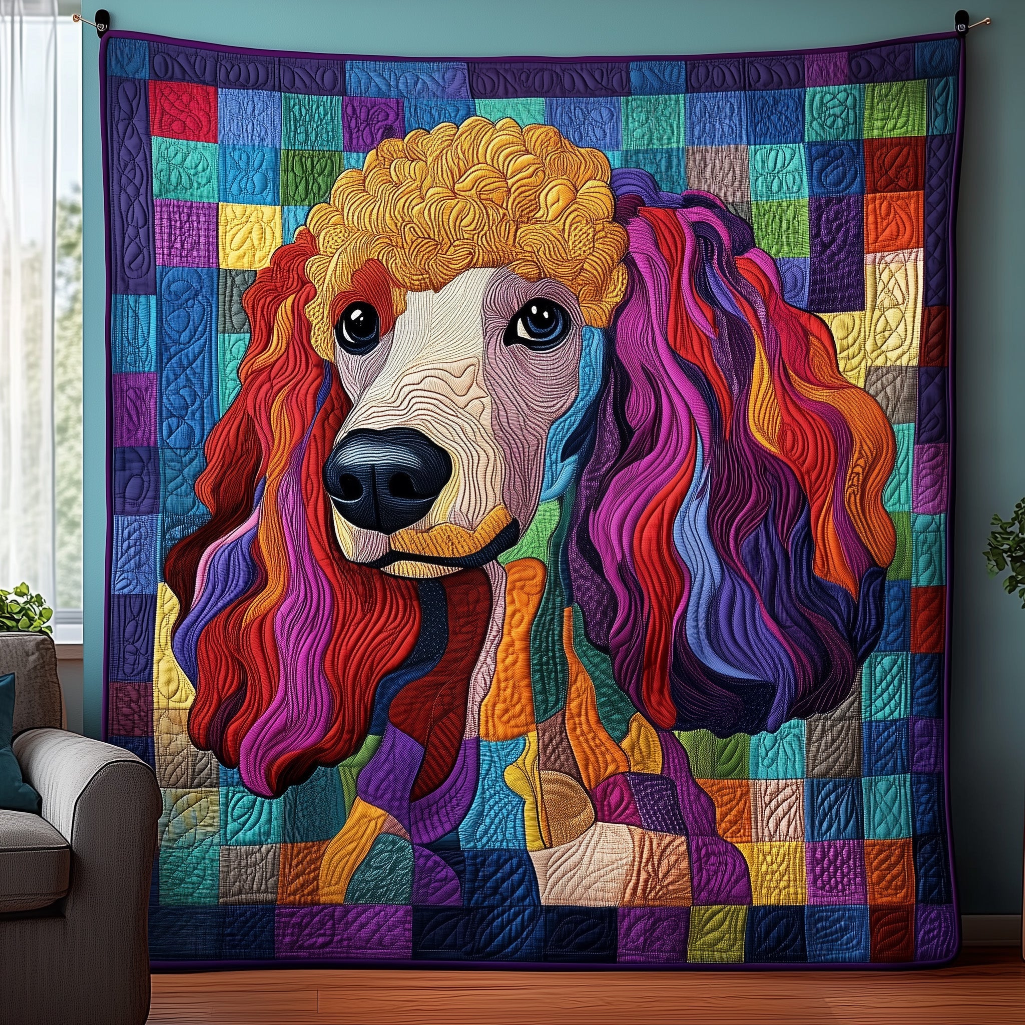 Poodle Quilted Blanket Nice Throw BlanketFunny Gifts From The Dog