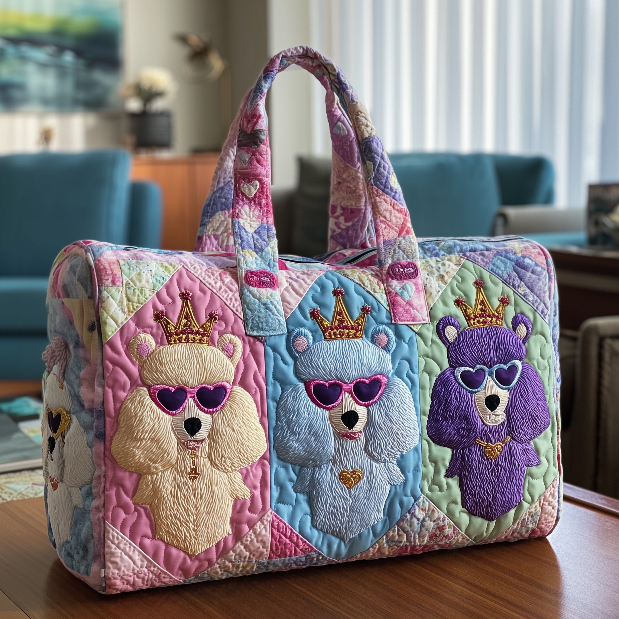 Poodle Quilted Duffle Bag Daily Essentials Organizer