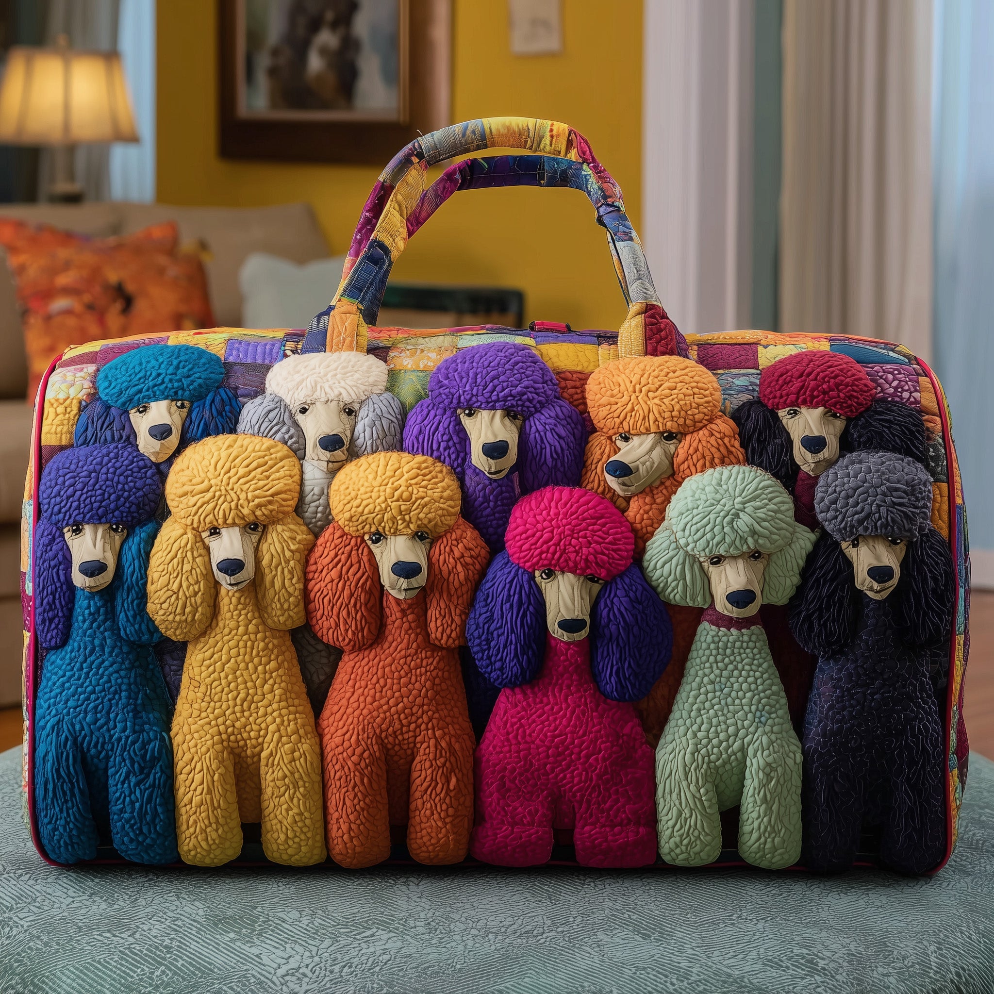 Poodle Quilted Duffle Bag Practical And Versatile
