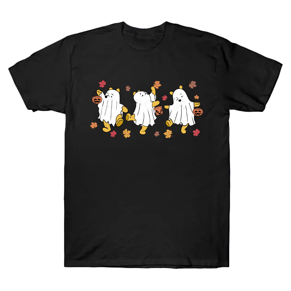 Pooh Ghost Halloween Shirt Funny Graphic T-Shirt Gifts For Pooh Fan