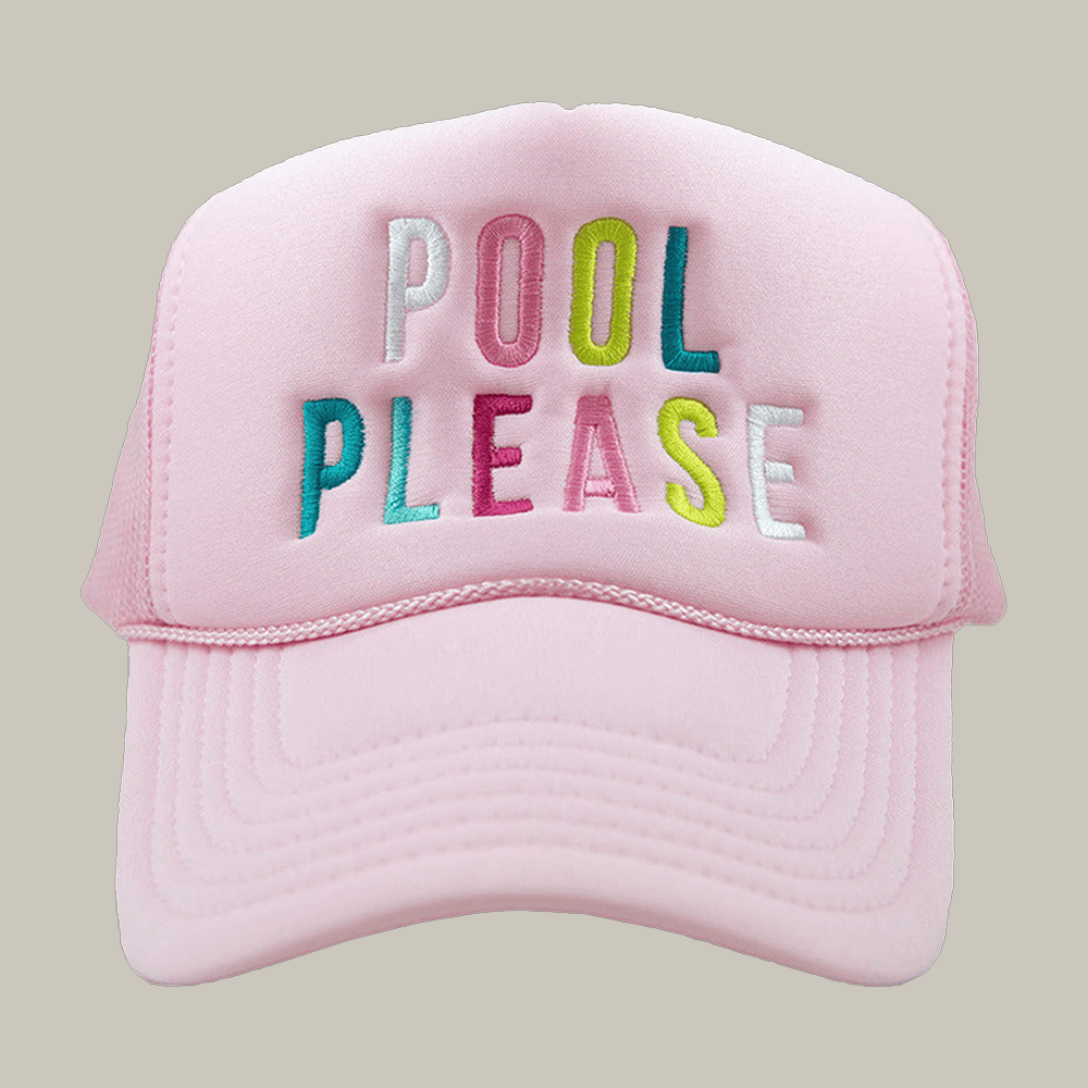Pool Please Foam Trucker Hat Funny Witty Sayings Cap Gift Ideas For Swimmers