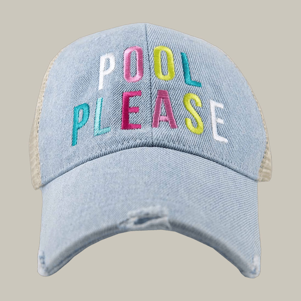 Pool Please Trucker Hat Witty Sayings Hat Unique Present For Swimming Lovers