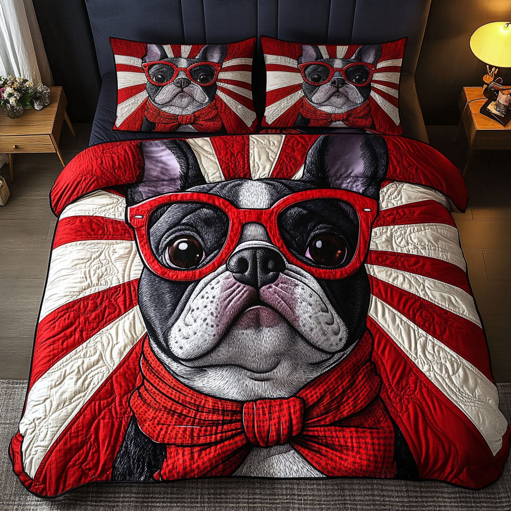 Pop Star Pup Quilted Bedding Set Stylish Bedding Merch Gift for Home Lovers