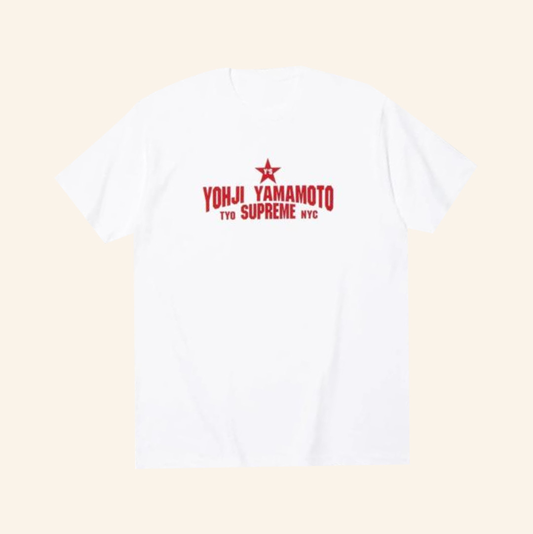 Popcorn Store Merch Supreme Yohji Yamamoto Star White Tee