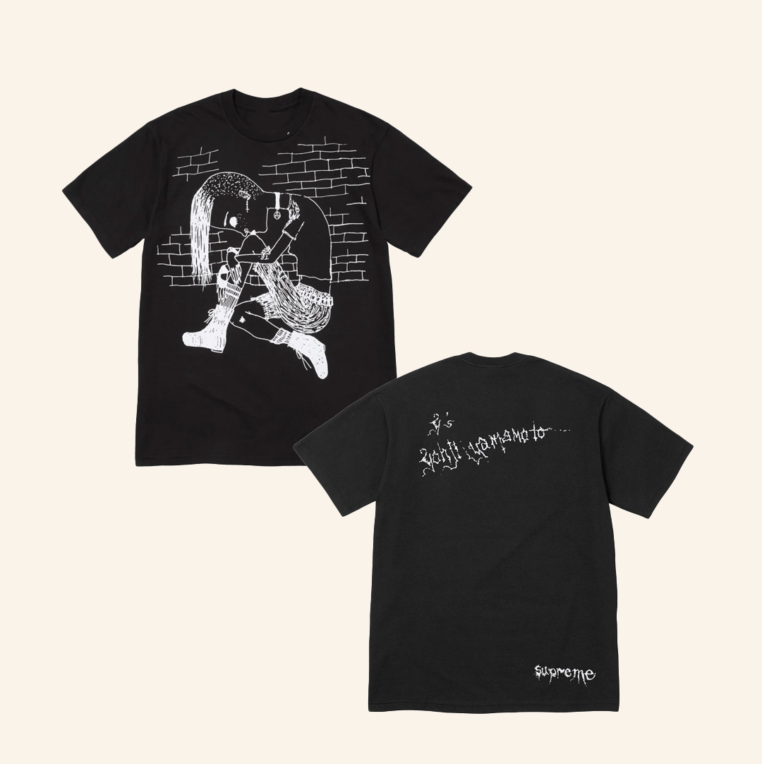 Popcorn Store Merch Supreme Yohji Yamamoto Thinker Black Tee Popcorn Store Merch Supreme Yohji Yamamoto Thinker Black Tee