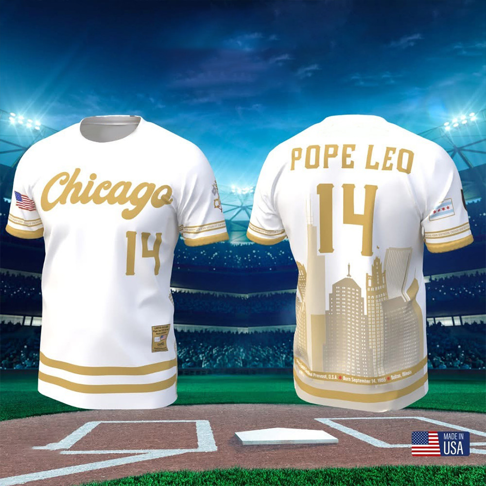 Pope Leo XIV Chicago Baseball T-Shirt #14 Pope Leo Merch Gifts For Baseball Lovers