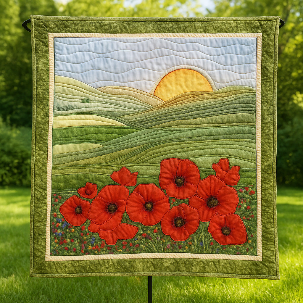 Poppies Hill Quilted Blanket Merchandise Throw BlanketXmas Gifts For Daughters