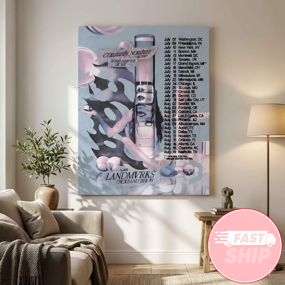 Poppy Constantly Nowhere North America Tour 2026 Promo Album Empty Hands x LANDMVRKS x Thousand Below Poster