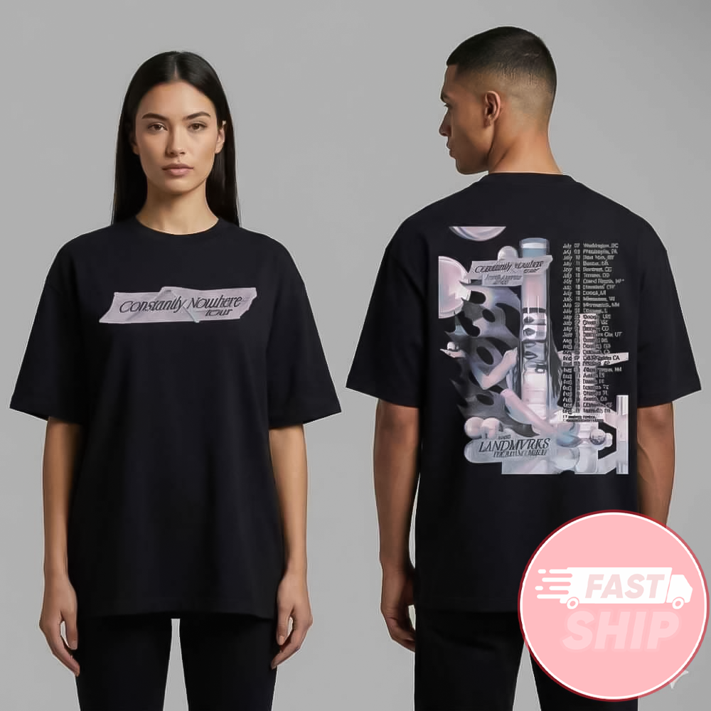 Poppy Constantly Nowhere North America Tour 2026 T-Shirt Empty Hands x LANDMVRKS x Thousand Below