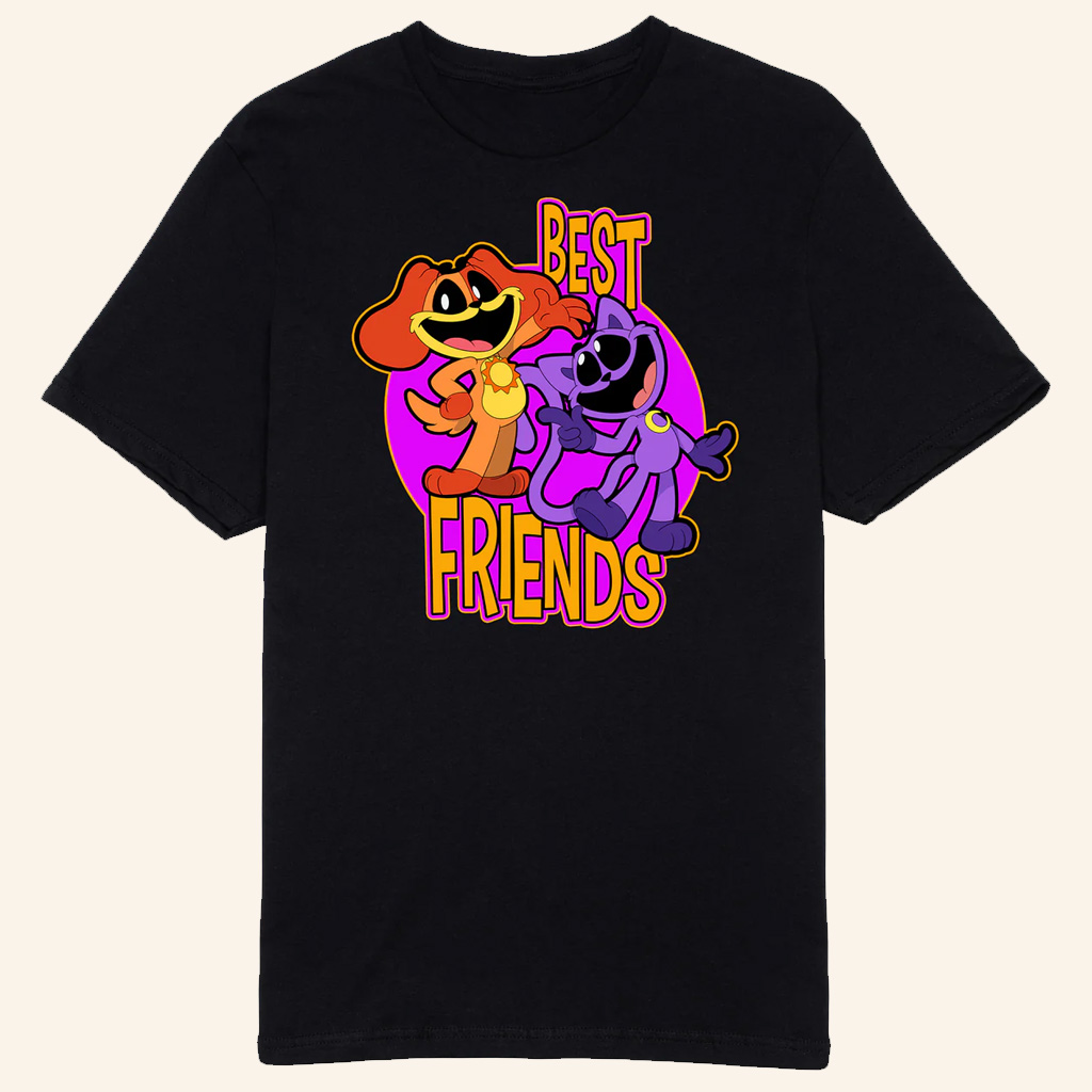 Poppy Playtime Merch CatNap and DogDay Best Friends T-Shirt Gifts For Friends