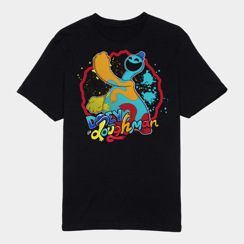 Poppy Playtime Merch Doey The Doughman Black T-Shirt Birthday Gift Ideas For Son