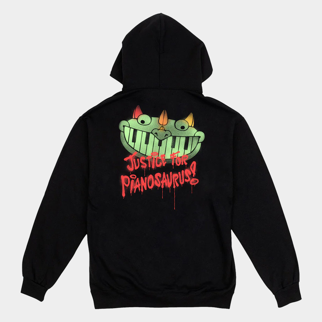 Poppy Playtime Merch Justice For Pianosaurus Black Hoodie Best Birthday Gift For Son