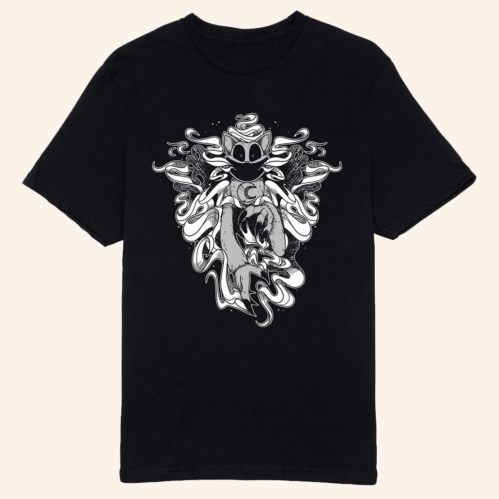 Poppy Playtime Merch Monster CatNap Gas Black T-Shirt Good Gifts For Brothers