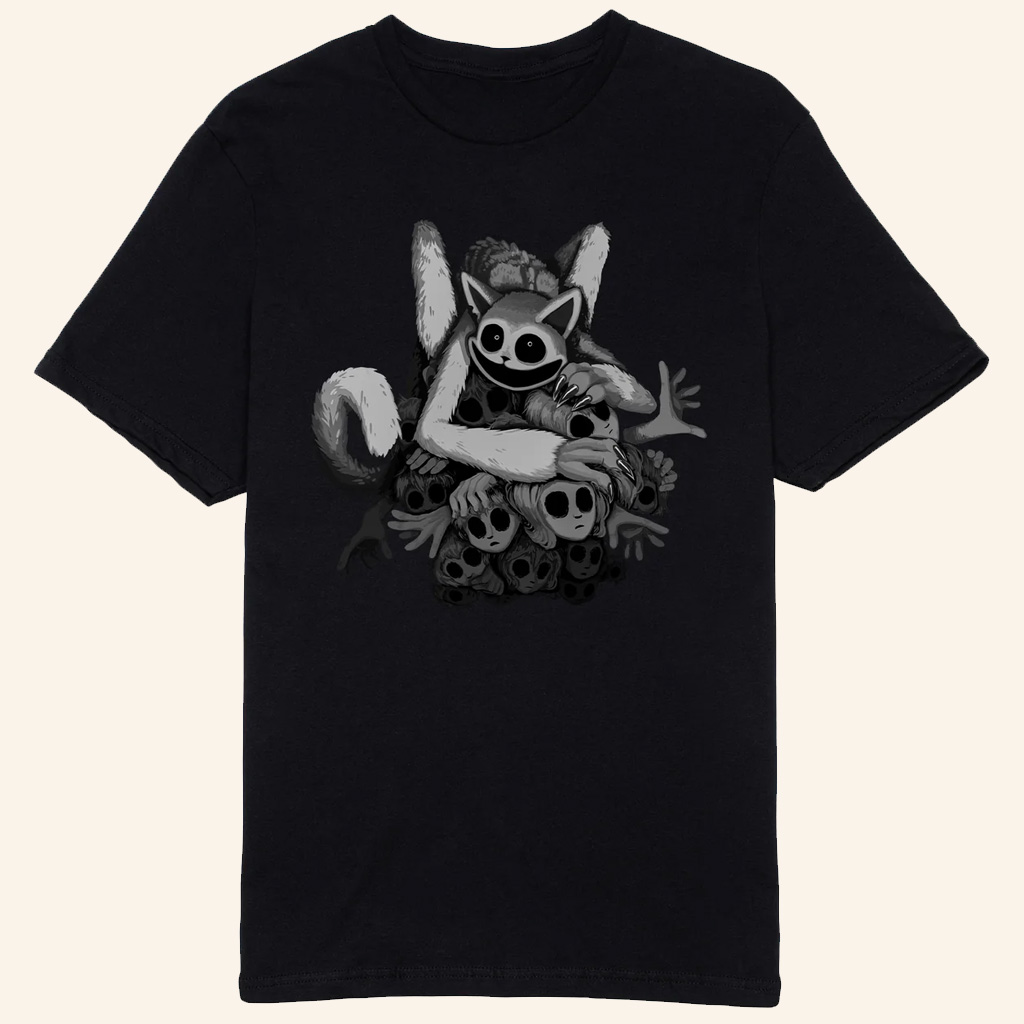 Poppy Playtime Merch Monster CatNap Kids Faces T-Shirt Gift Ideas For Husband