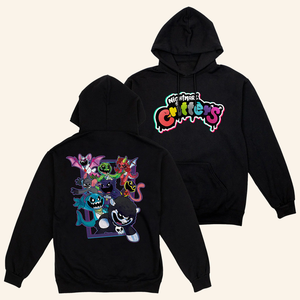 Poppy Playtime Merch Nightmare Critters Hoodie Presents For Boyfriend