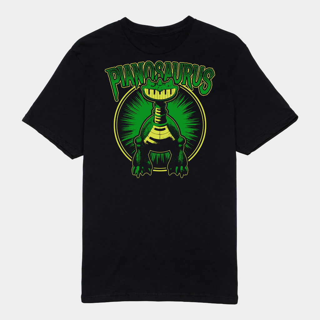 Poppy Playtime Merch Pianosaurus Black T-Shirt Birthday Gift Ideas For Boyfriend