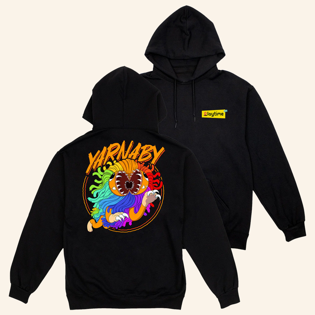 Poppy Playtime Merch Yarnaby Attack Black Hoodie Unique Gift For Him